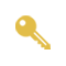 Gold key icon