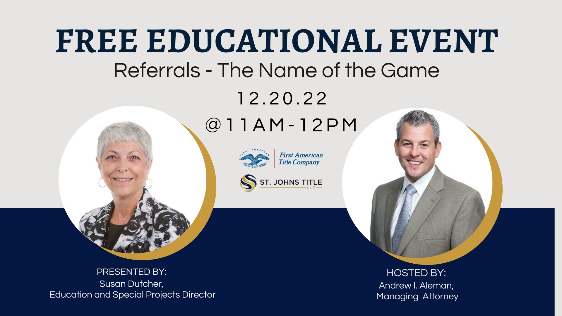 St Johns Title Referrals free educational event cover