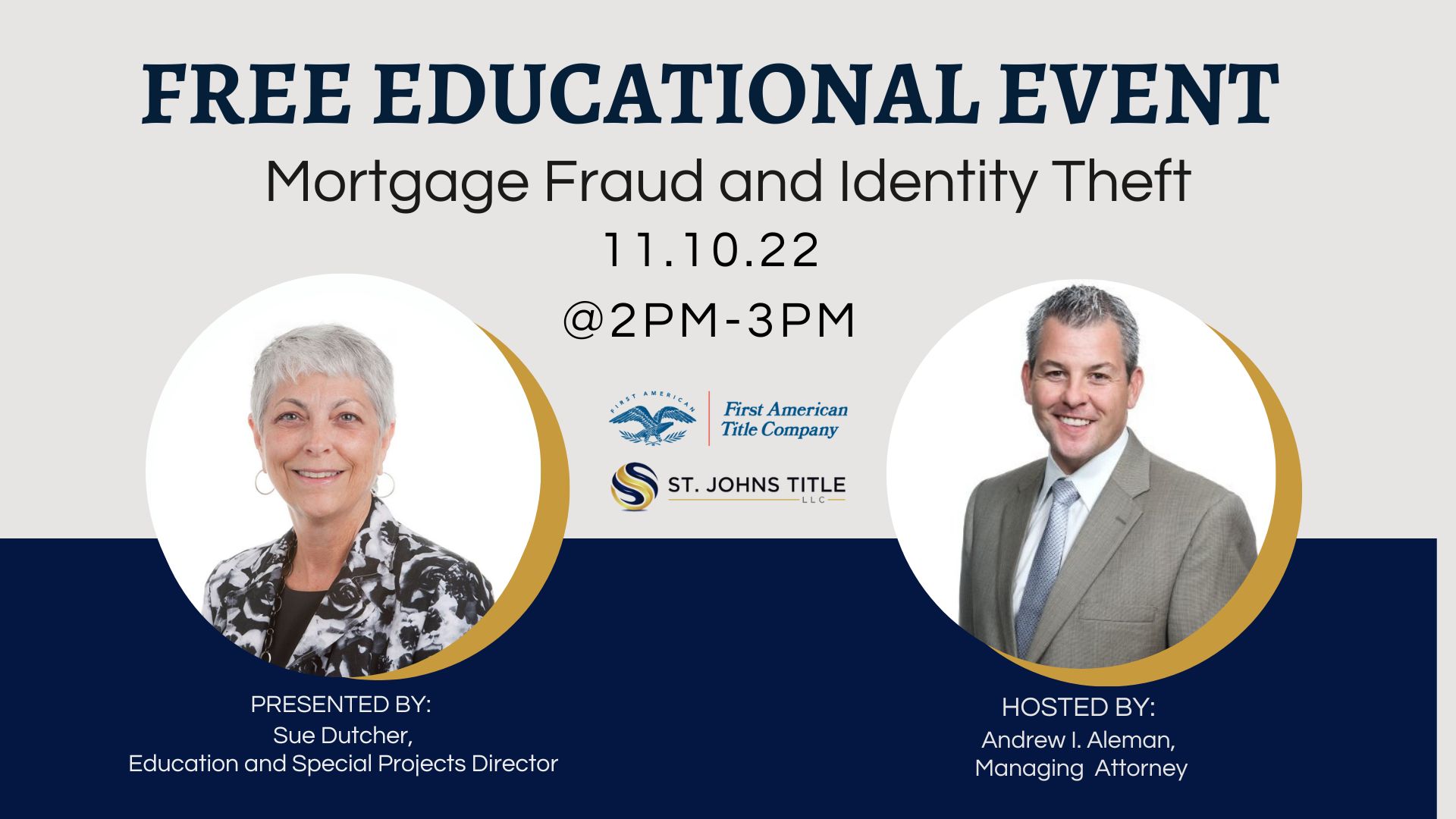 St Johns Title Mortgage Fraud and Identity Theft free event cover