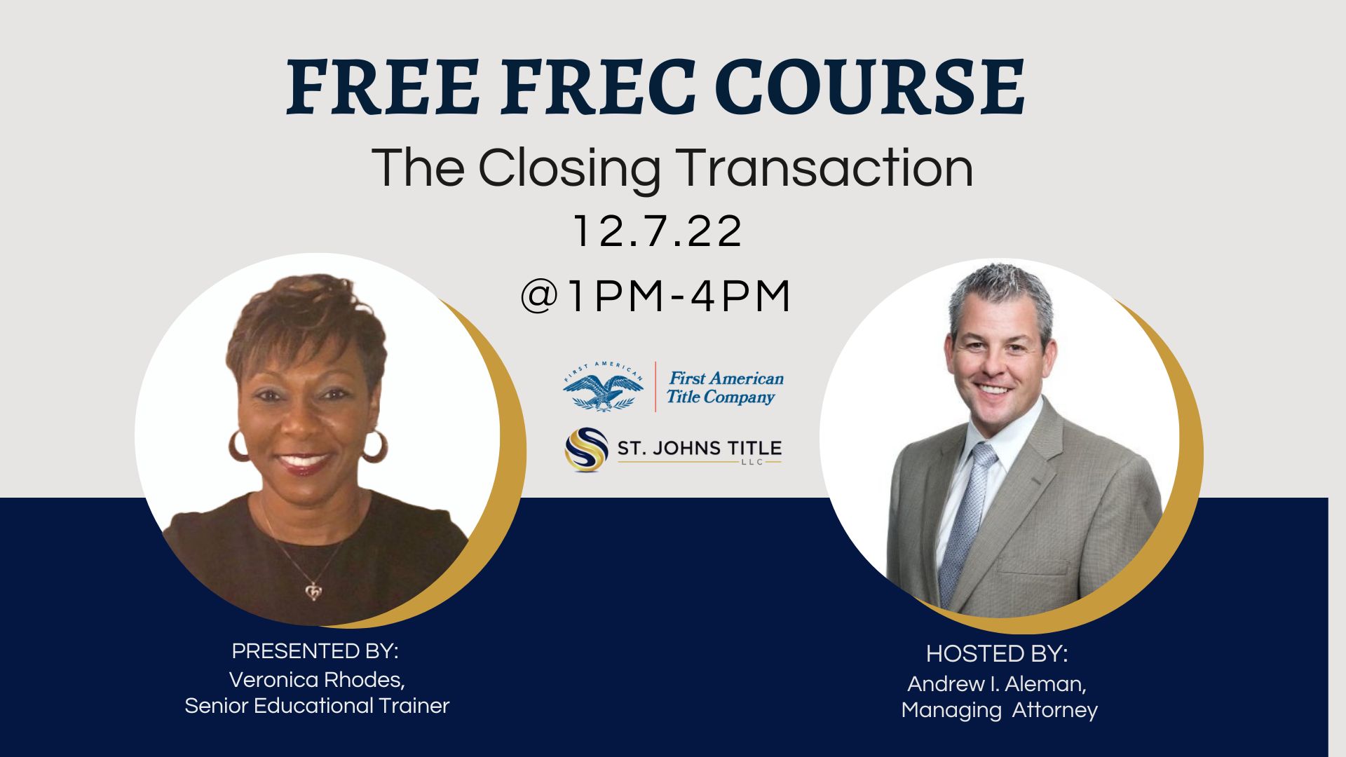St Johns Title Free FREC Course Event Cover
